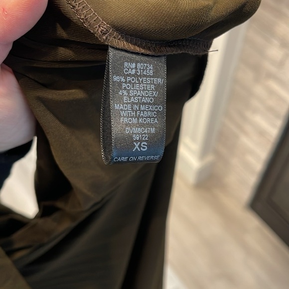 Max and Cleo Brown Pleated Midi Dress Size XS - Picture 3 of 6